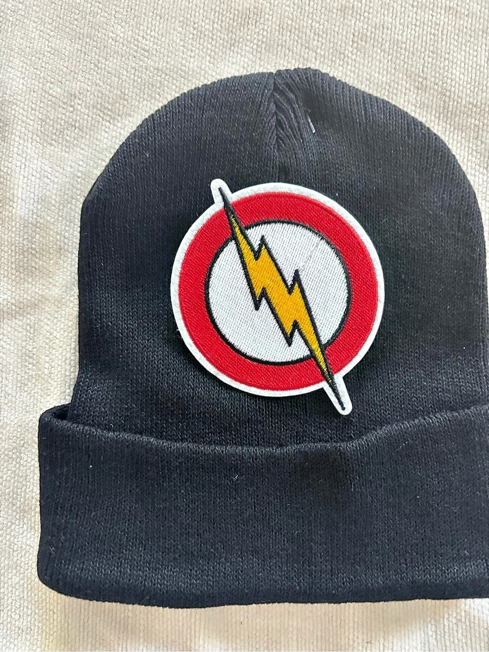 DC Comics Black & Red Logo Beanie